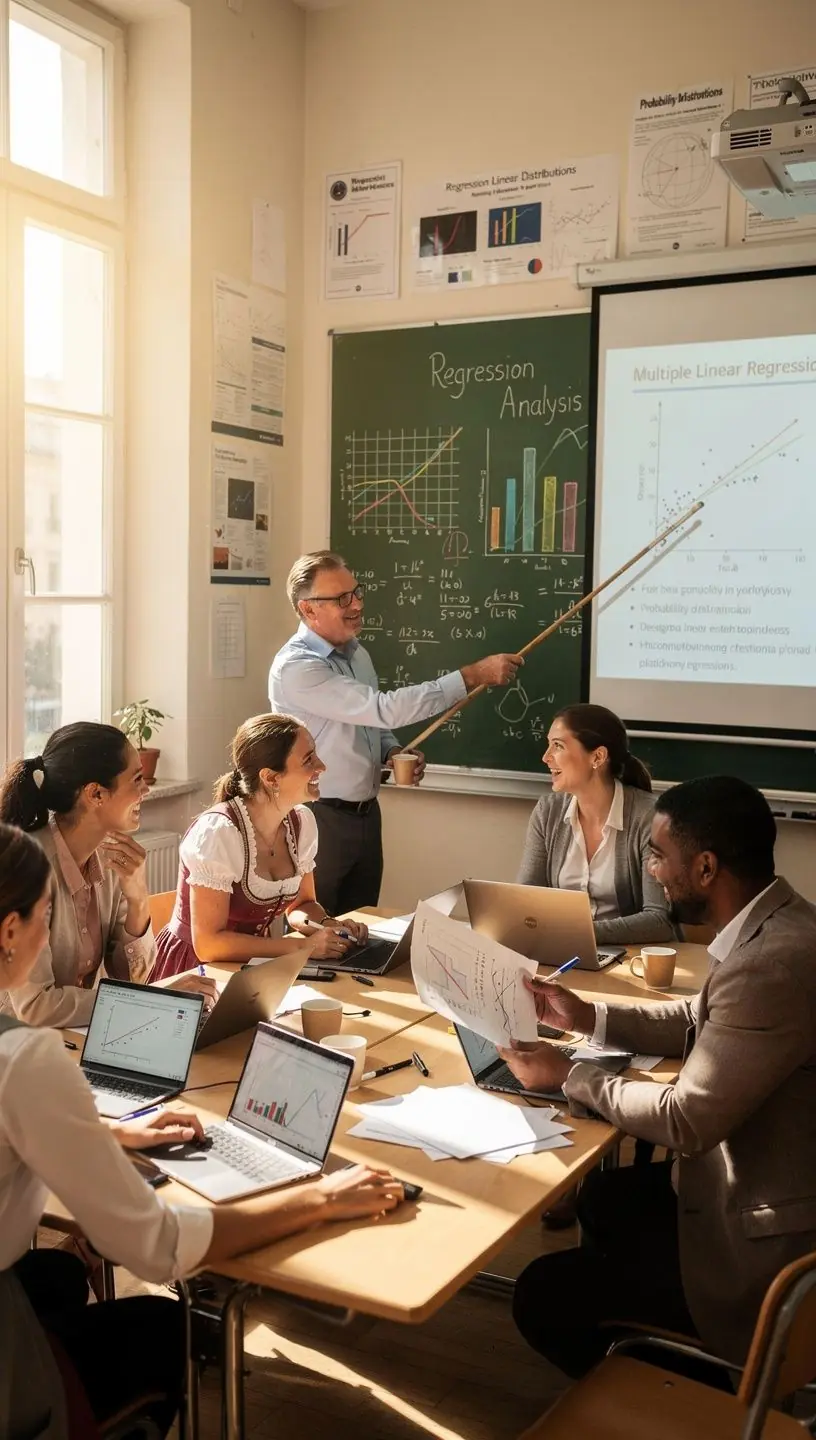 Illustration eines statistischen Hypothesentests mit erklärenden Elementen.